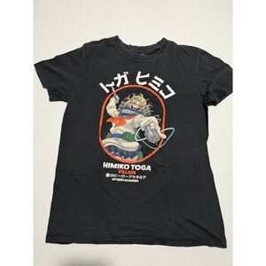 My Hero‎ Academia Uni T-Shirt Himiko Toga Villain Anime Black Tee, Small #624